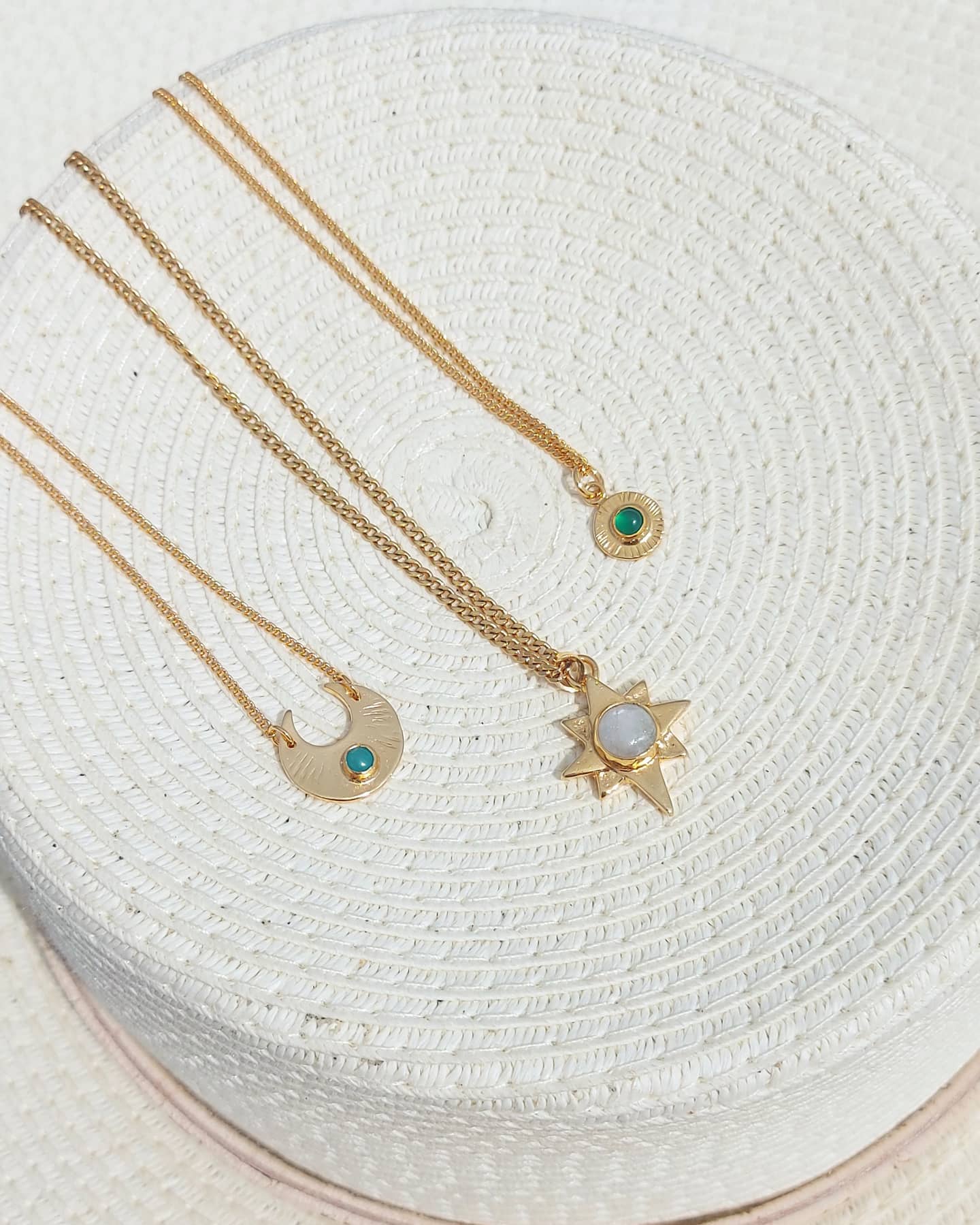 Mini Half Moon Turquoise Necklace