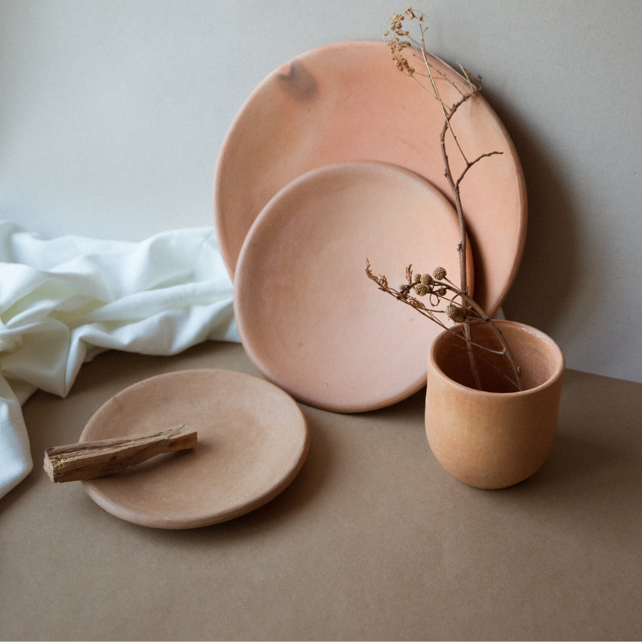 Izamal Natural Clay Taza Cup Set