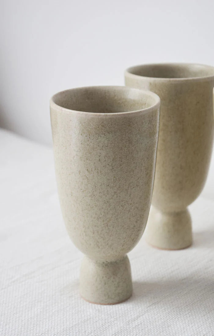 Flute Ceramic Cup - Multiple Colors