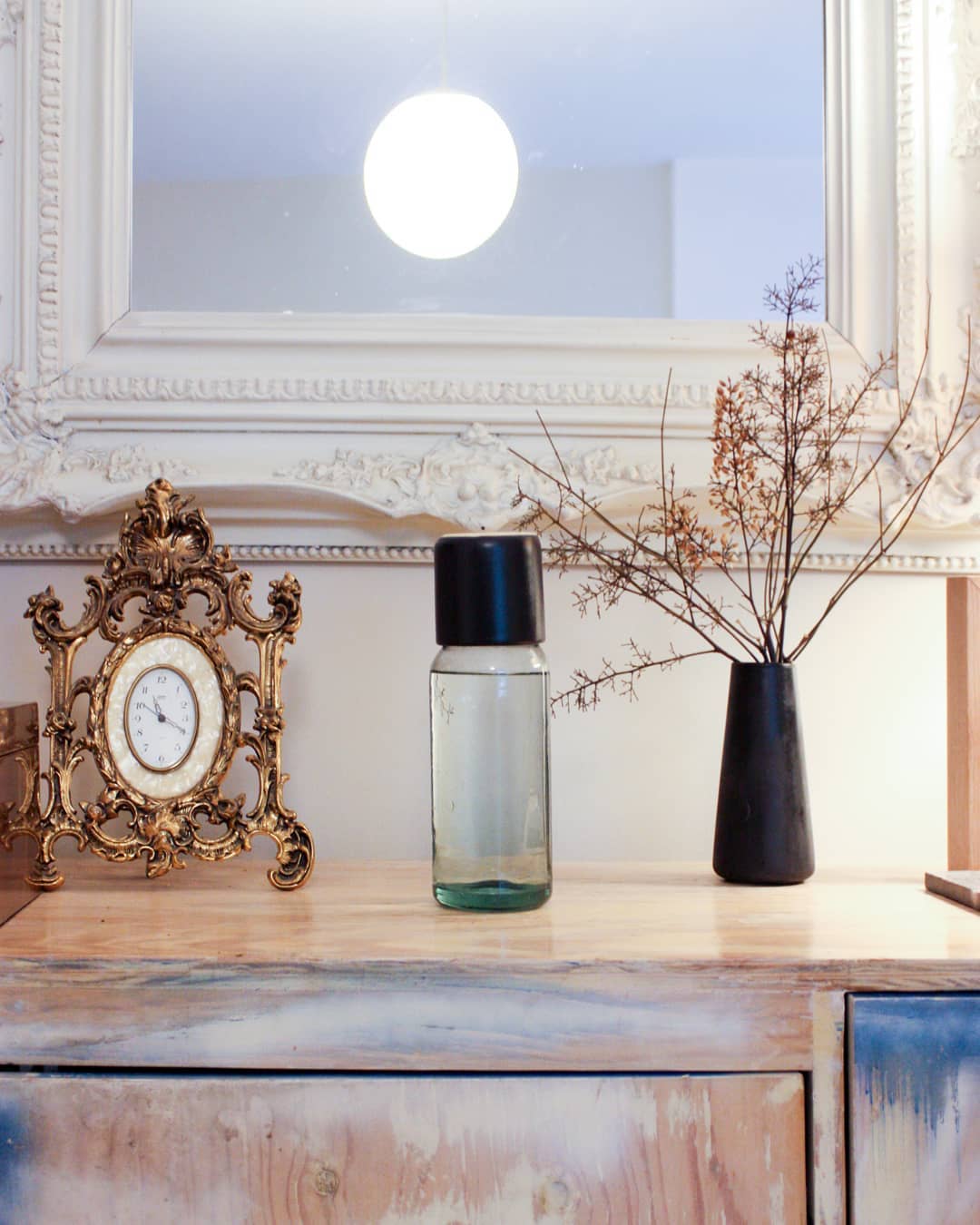 Blown Glass Carafe - Glass Bottle w/Lid