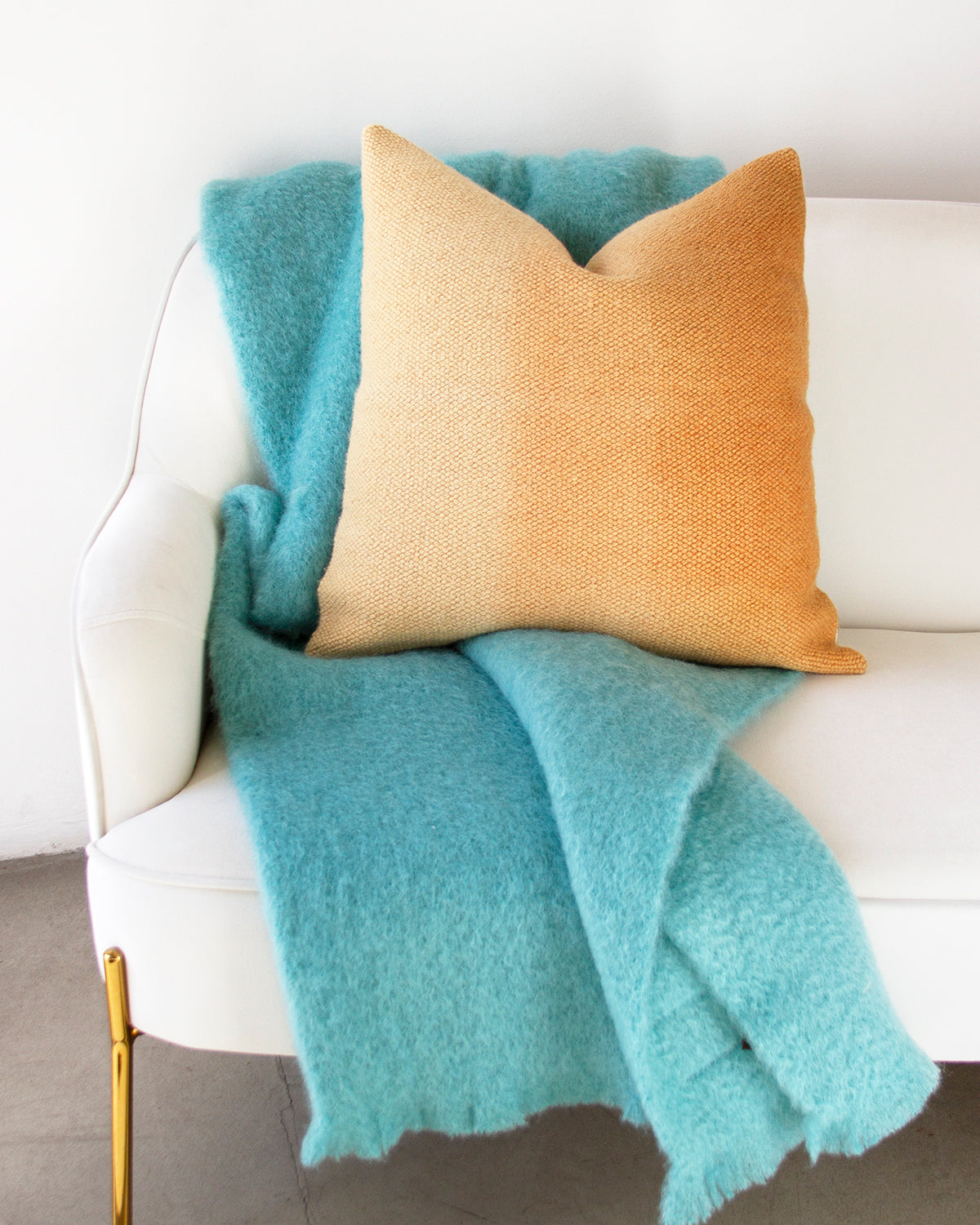 Matiz Gold Ombre Throw Pillow