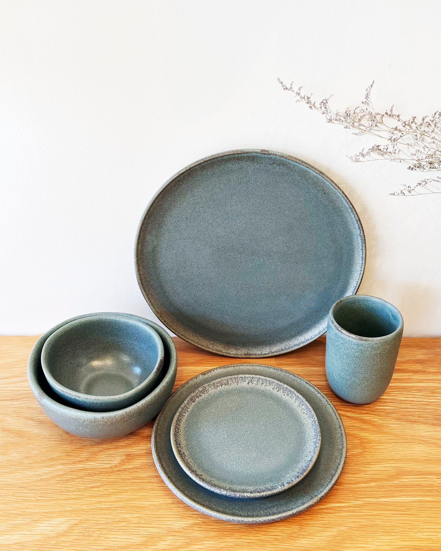 Anna dinnerware - Aqua set