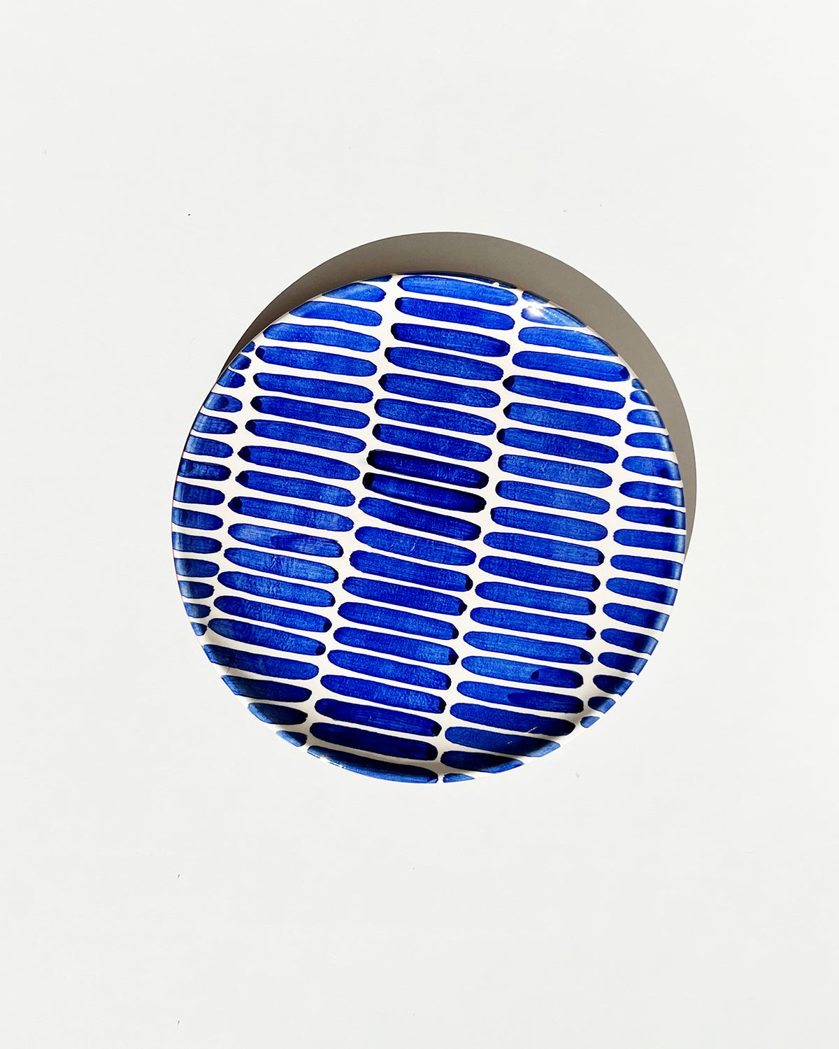 Casa Cubista Dash Pattern Plates in Blue