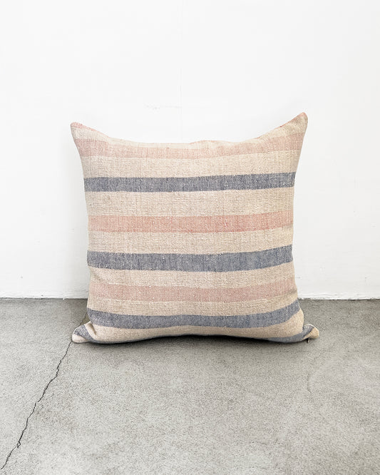 Matilde Blue and Pink Stripe Throw Pillows