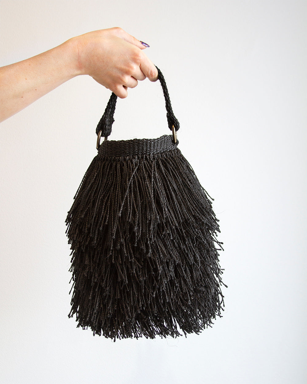 Black Bruja Bucket Handbag