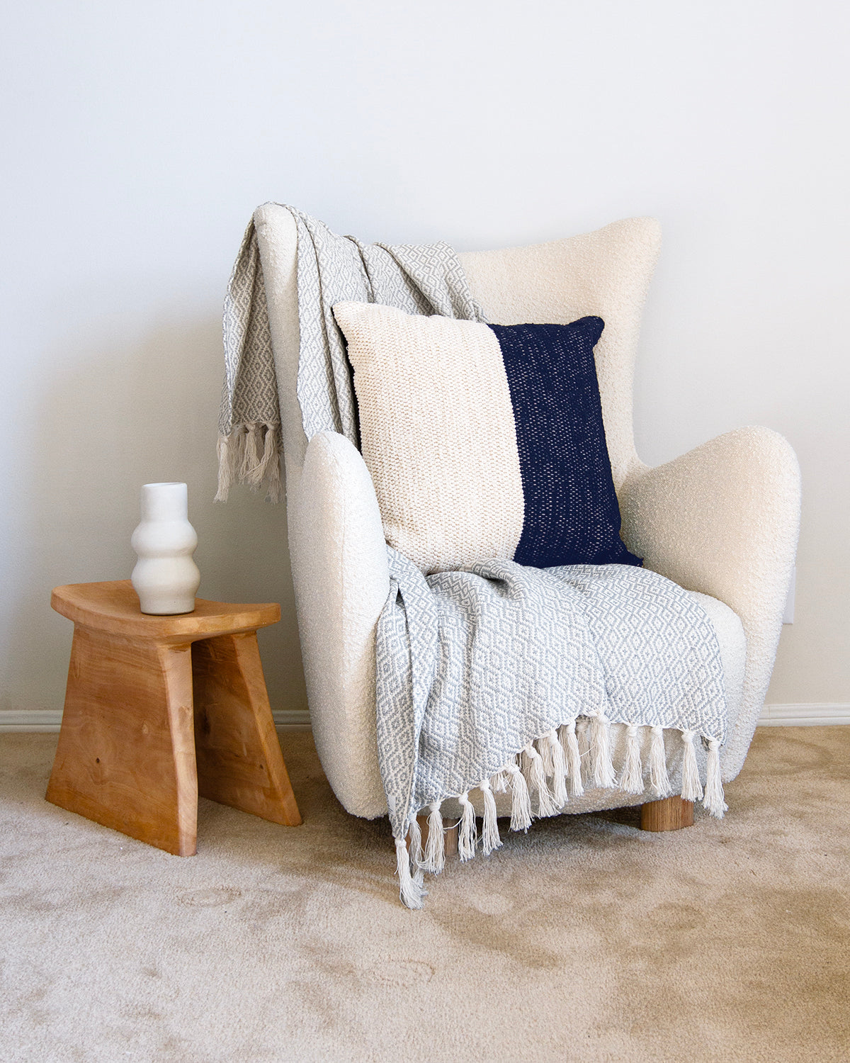 Casa Cubista Color Block Pillow - Navy