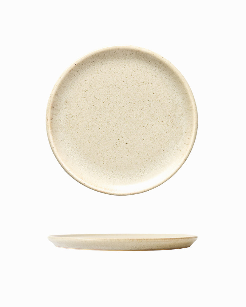 Cream Custard Handmade Dinner Plates - Set of 4