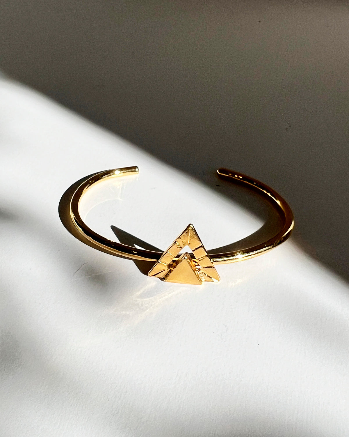 Triangle Etched Cuff Bracelet