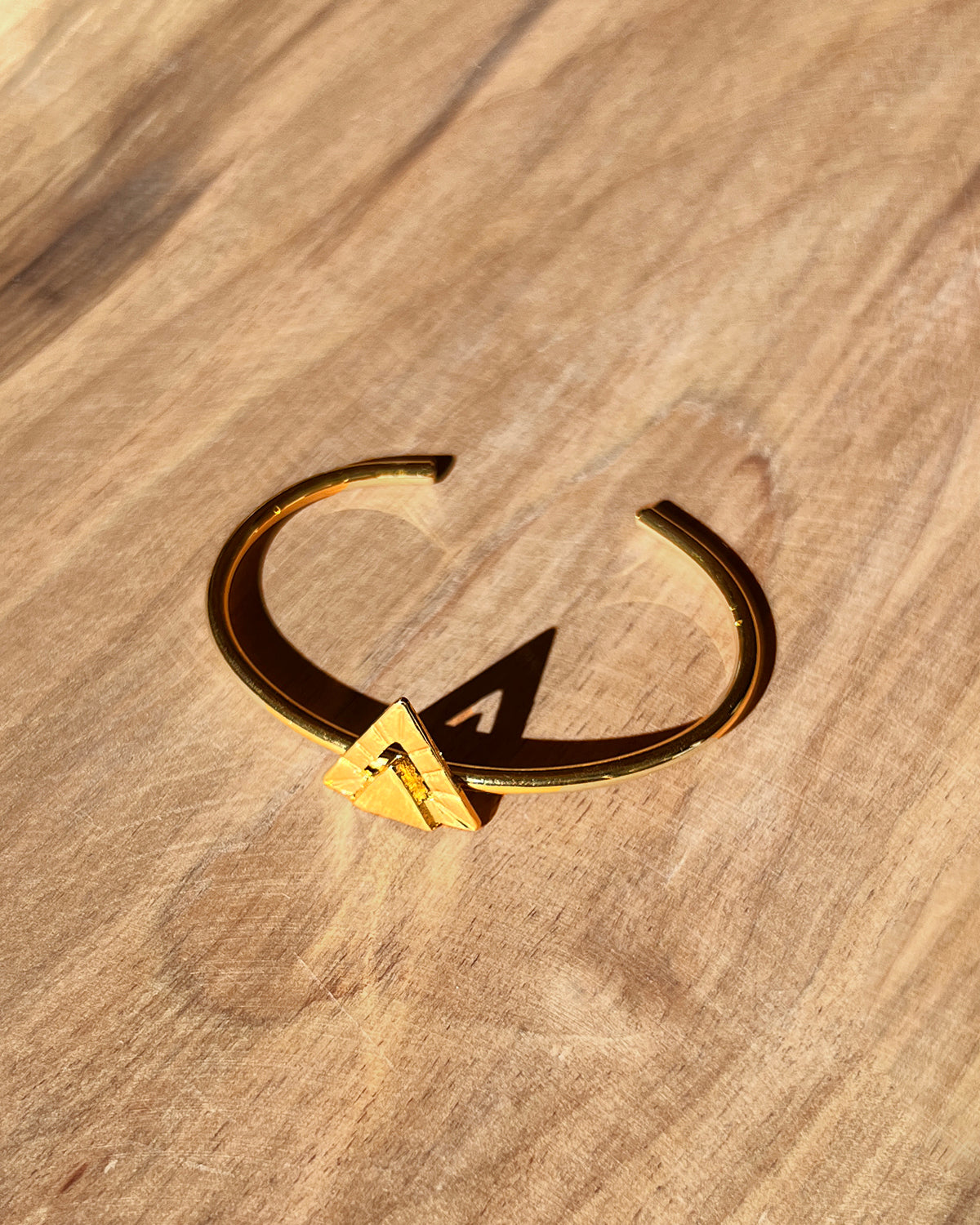 Triangle Etched Cuff Bracelet