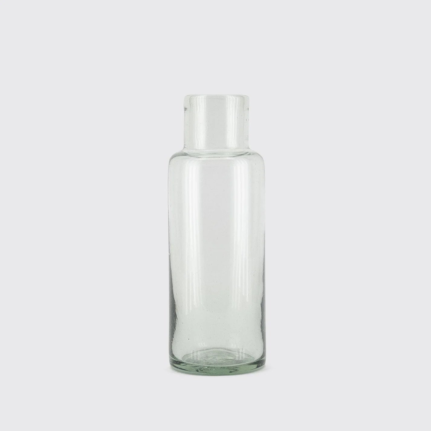 Blown Glass Bottle w/ Cup/Lid