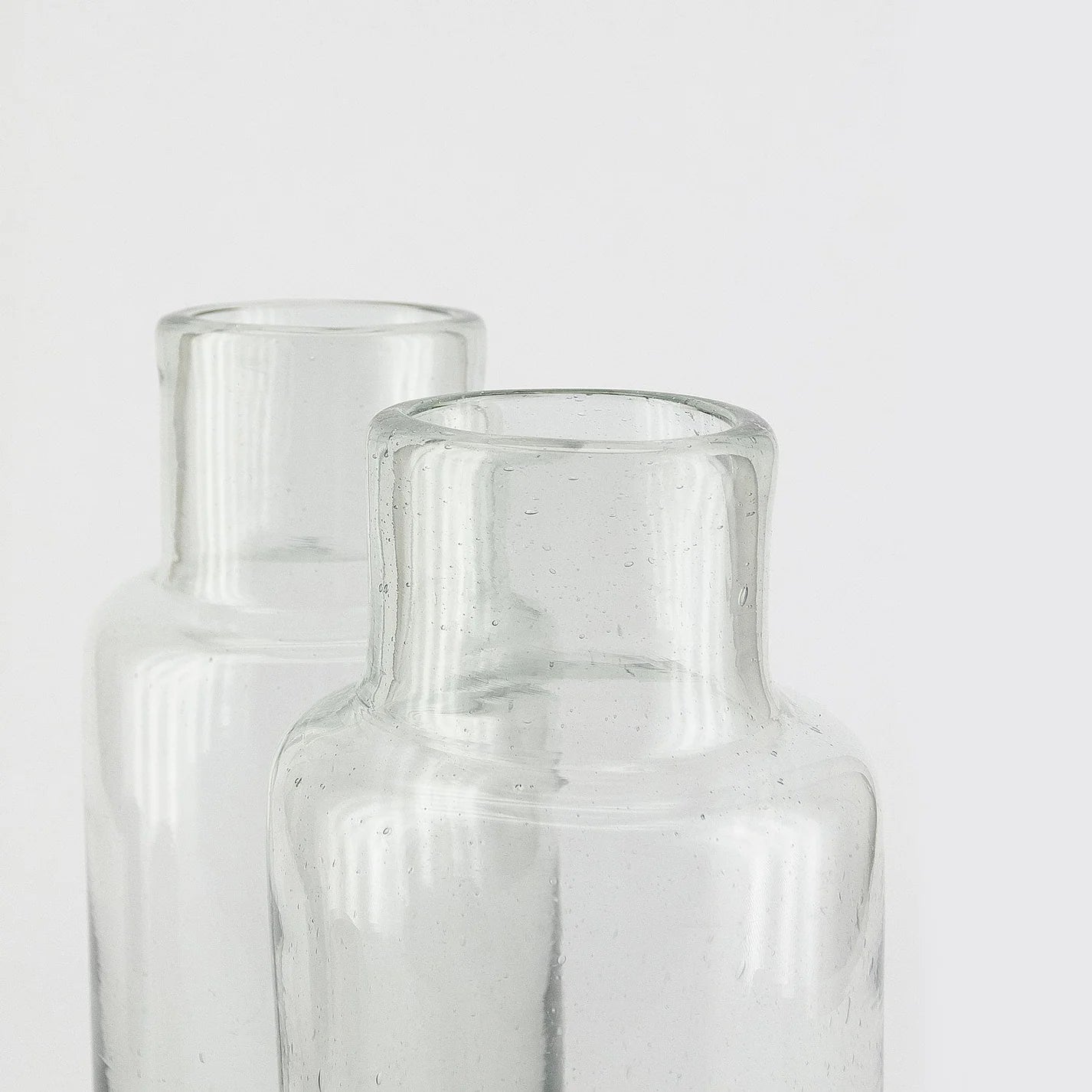 Blown Glass Bottle w/ Cup/Lid