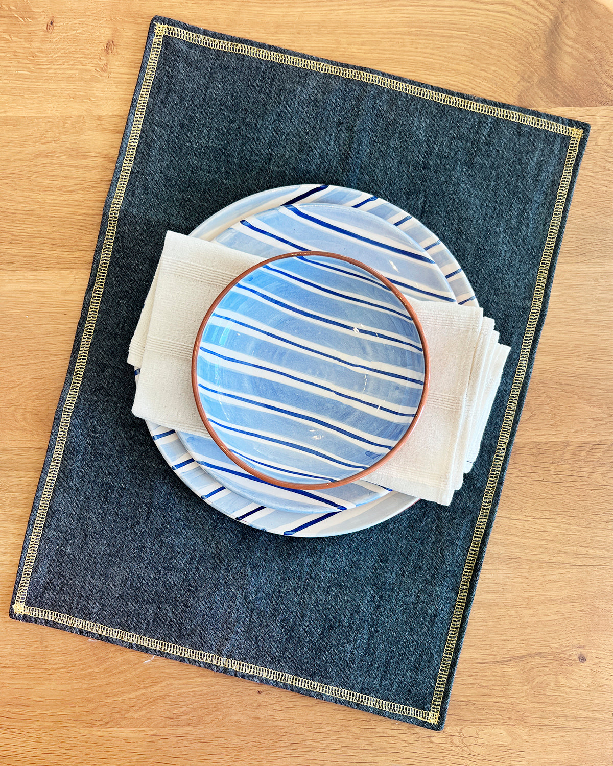 Casa Cubista Cabana Plates and Bowls - Blue