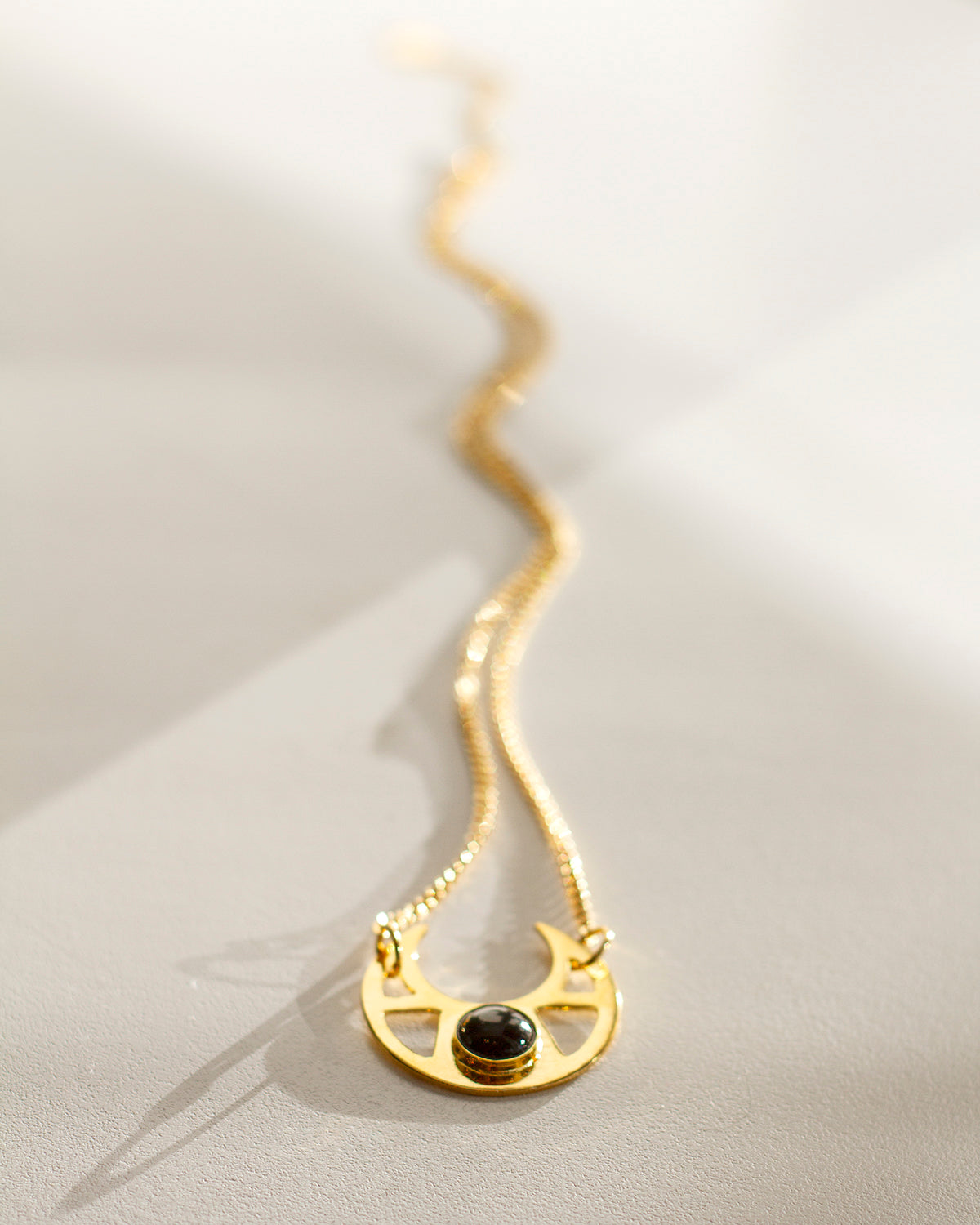 Half Moon Onyx Necklace