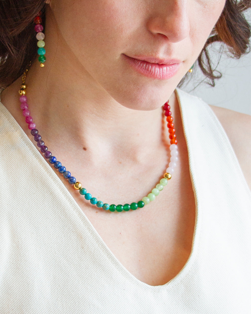 Rainbow Gemstone Necklace