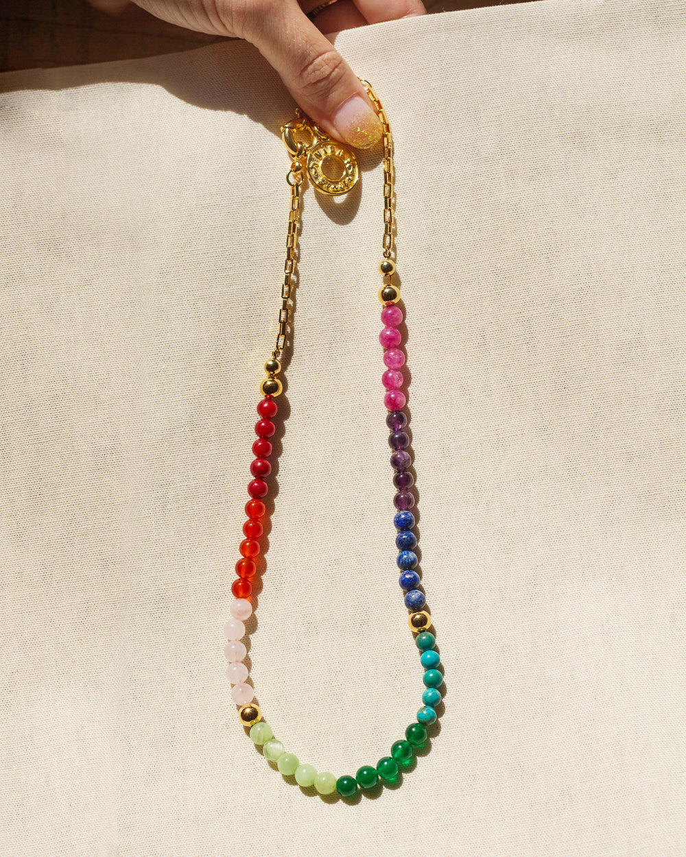 Rainbow Gemstone Necklace