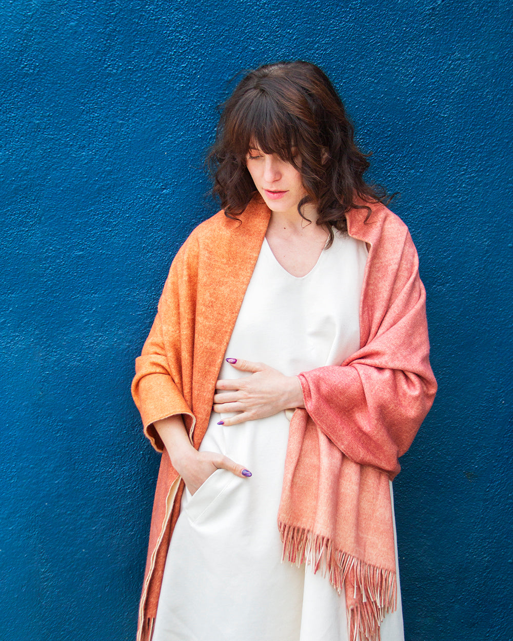 Rosewood Ombre Merino Wool Throw
