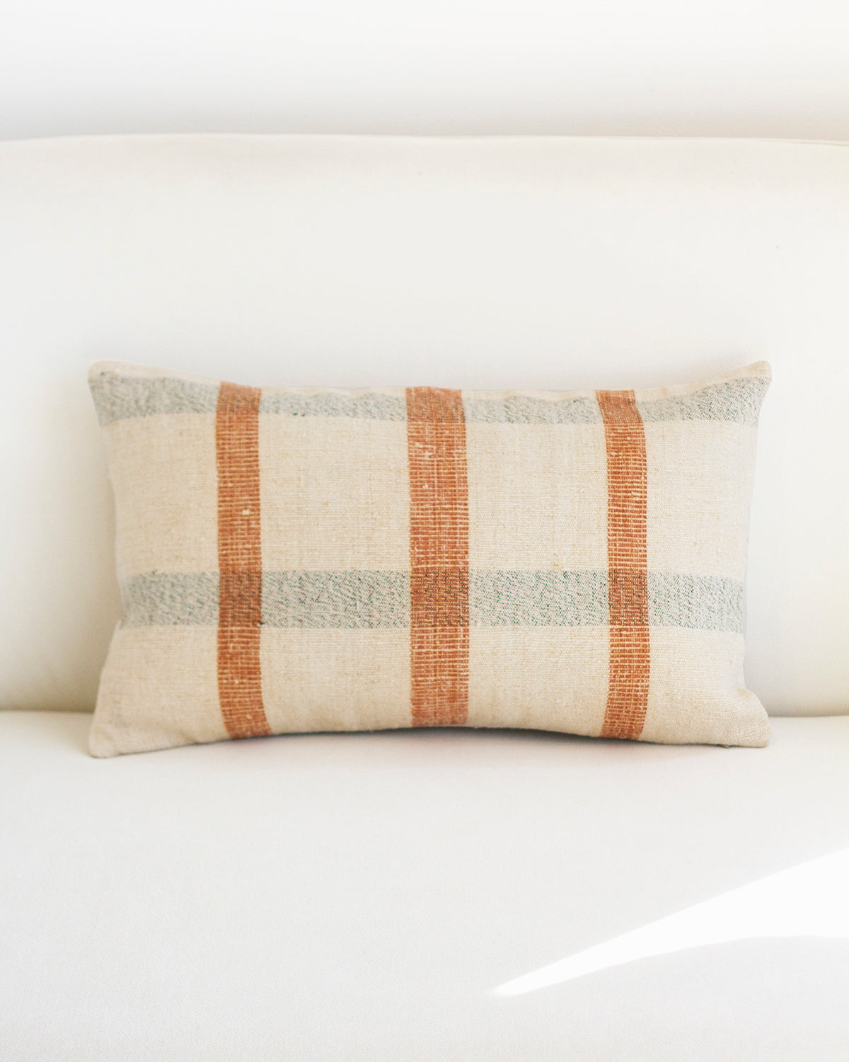 Matilde Siena and Navy Checkered Throw Pillows