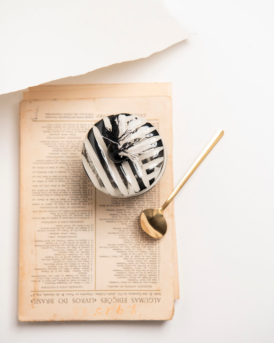Celia Handmade Ceramic Sugarpot with Spoon