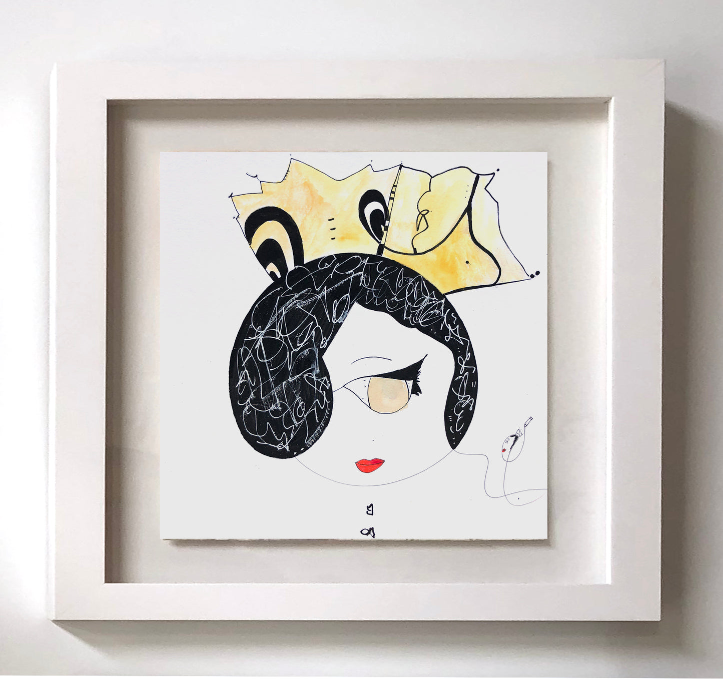 Popolishis #12 "Desiree" Original in Mixed Media
