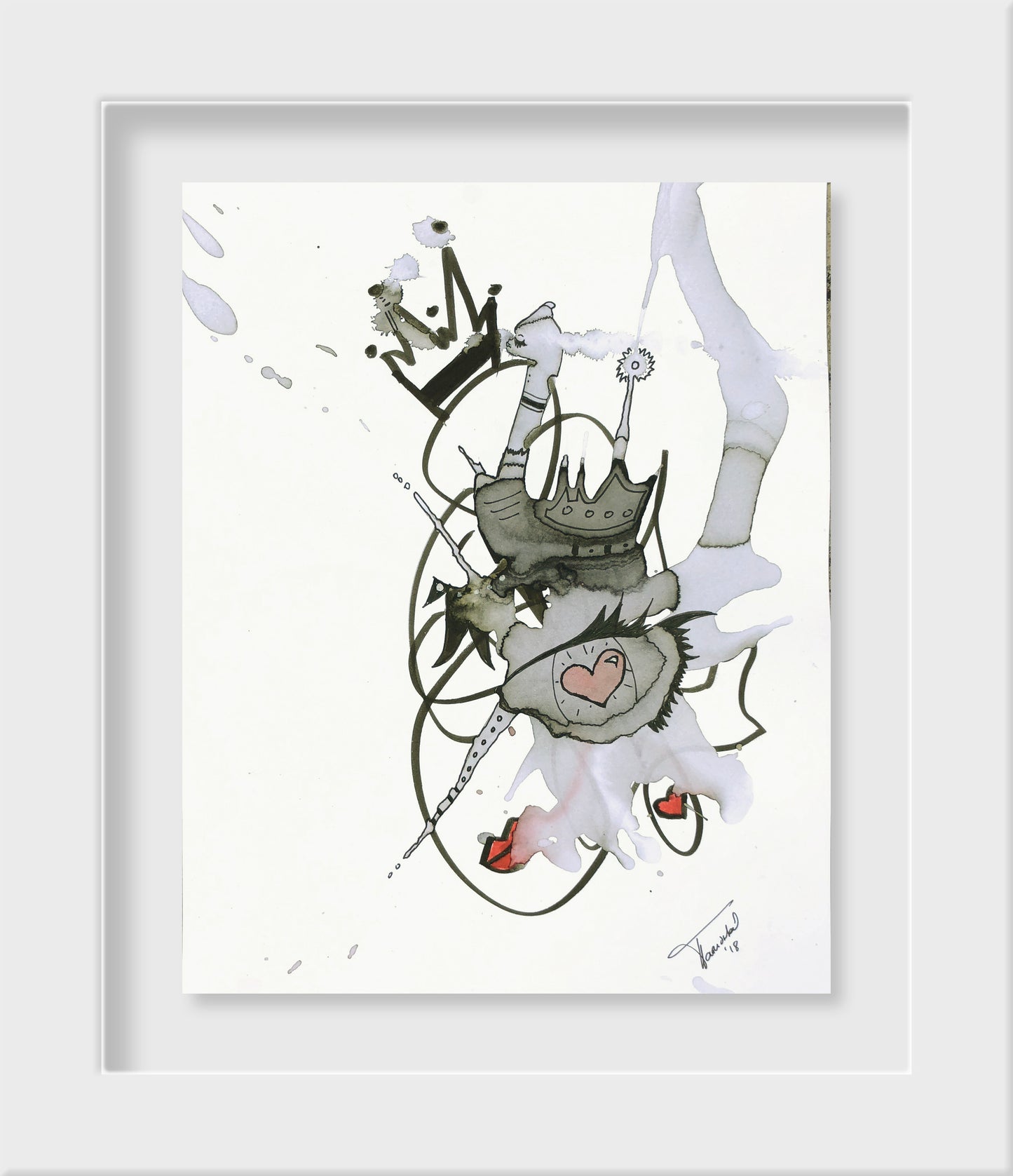 Popolishis #14 "Al Mendra y Sue Llama" Original in Mixed Media