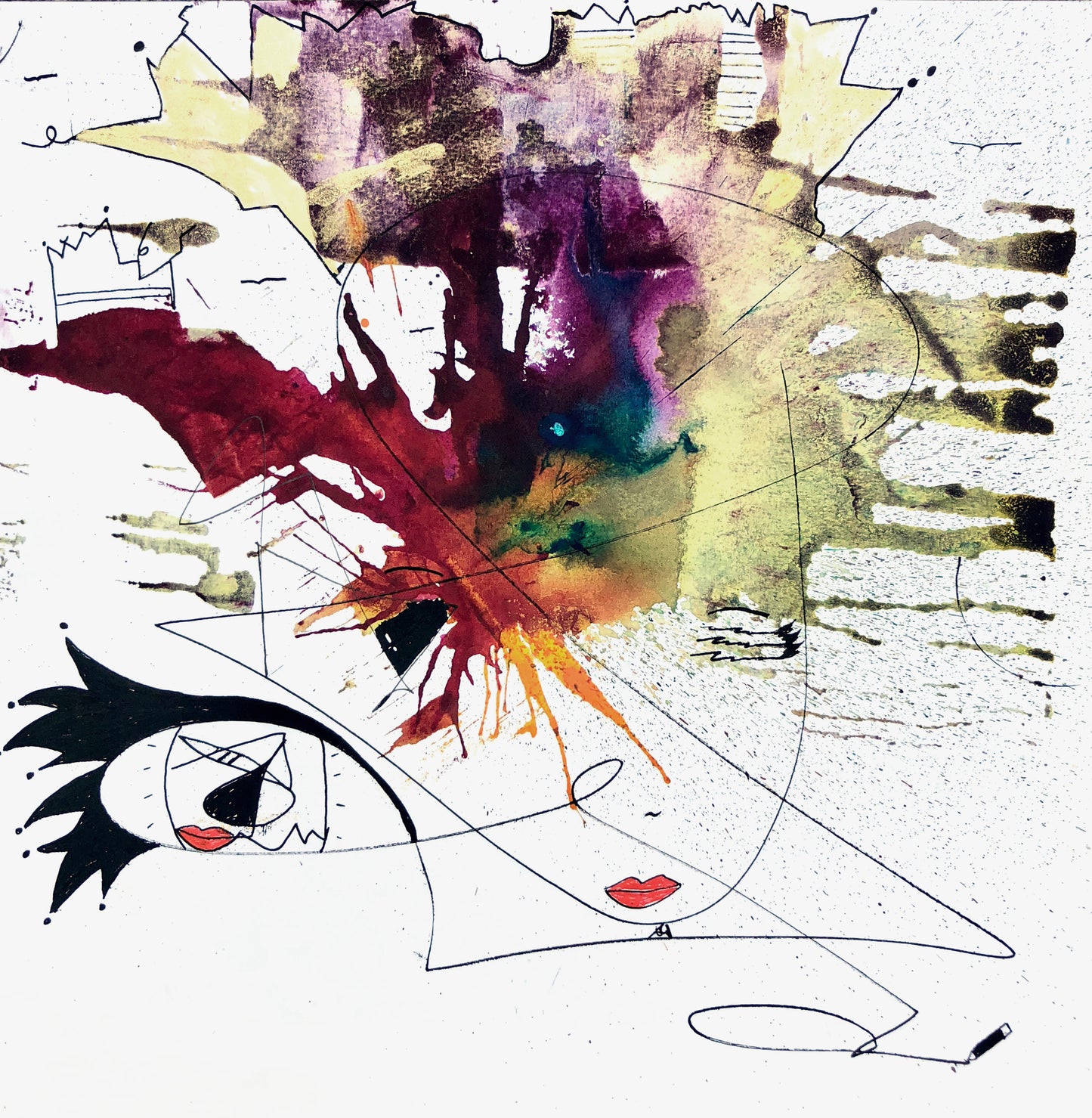 Popolishis #19 "Te Lee" Original in Mixed Media