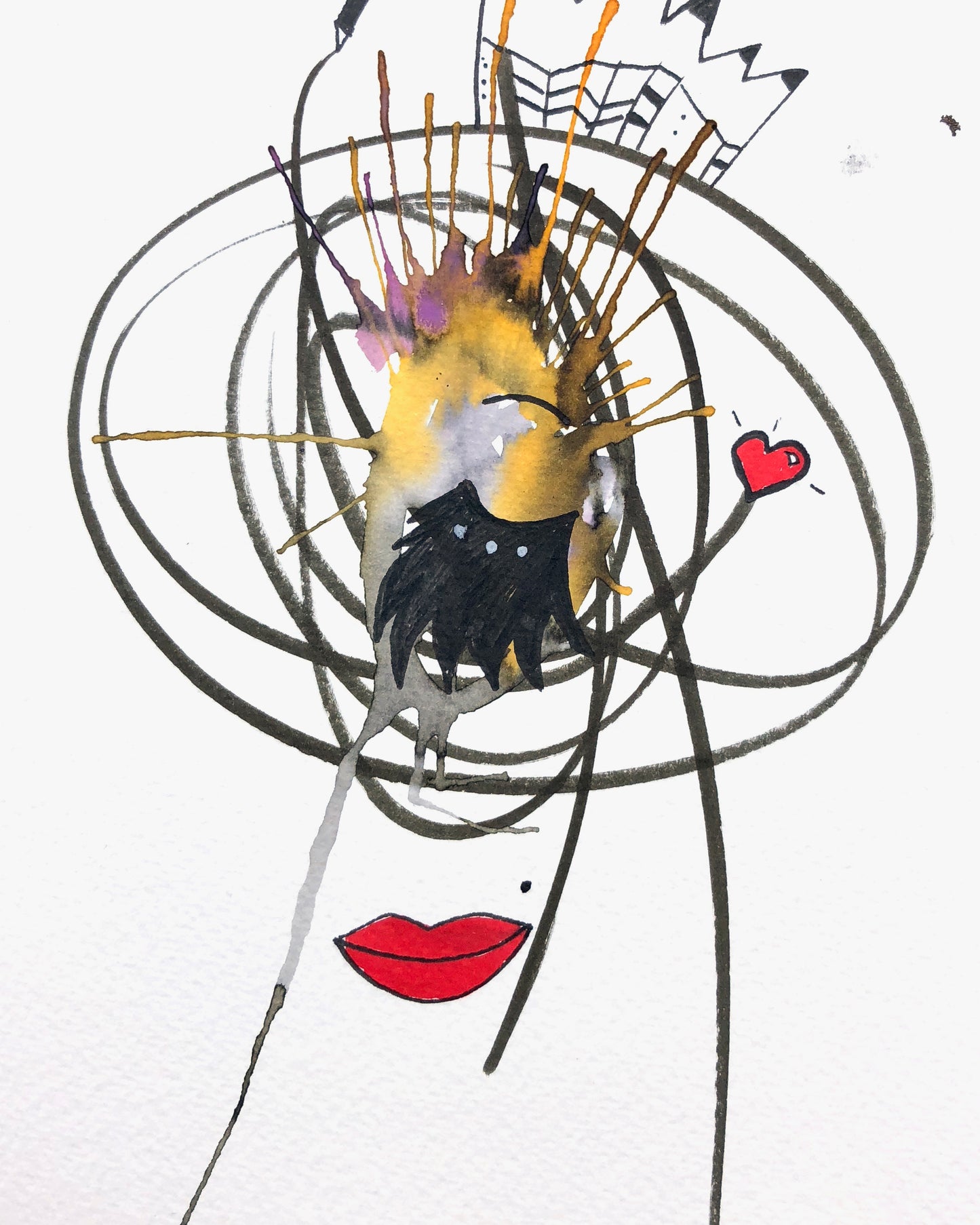 Popolishis #4 "D'Third...Donde Encontró su Paz" Original in Mixed Media