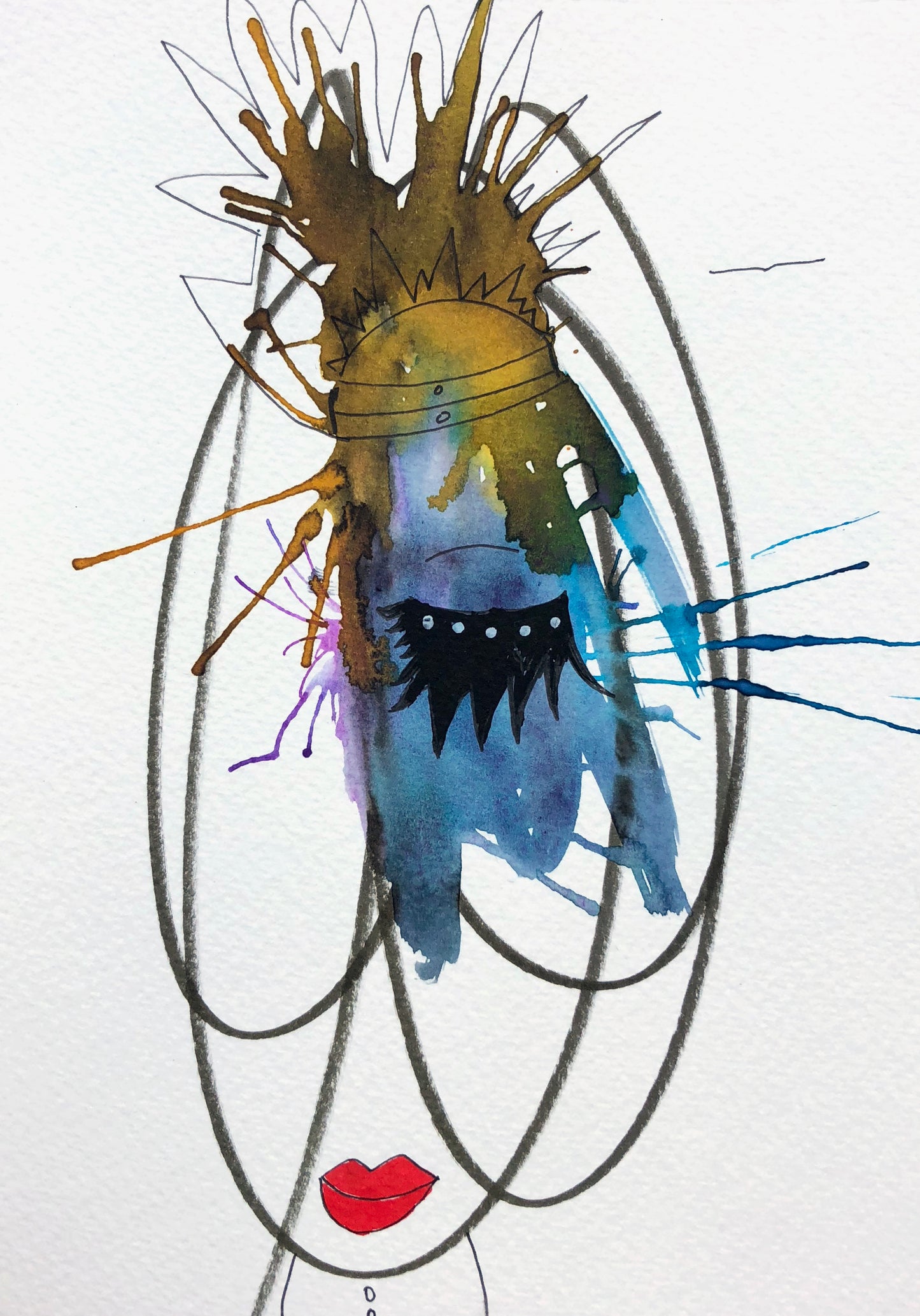 Popolishis #8 "Raya" Original in Mixed Media