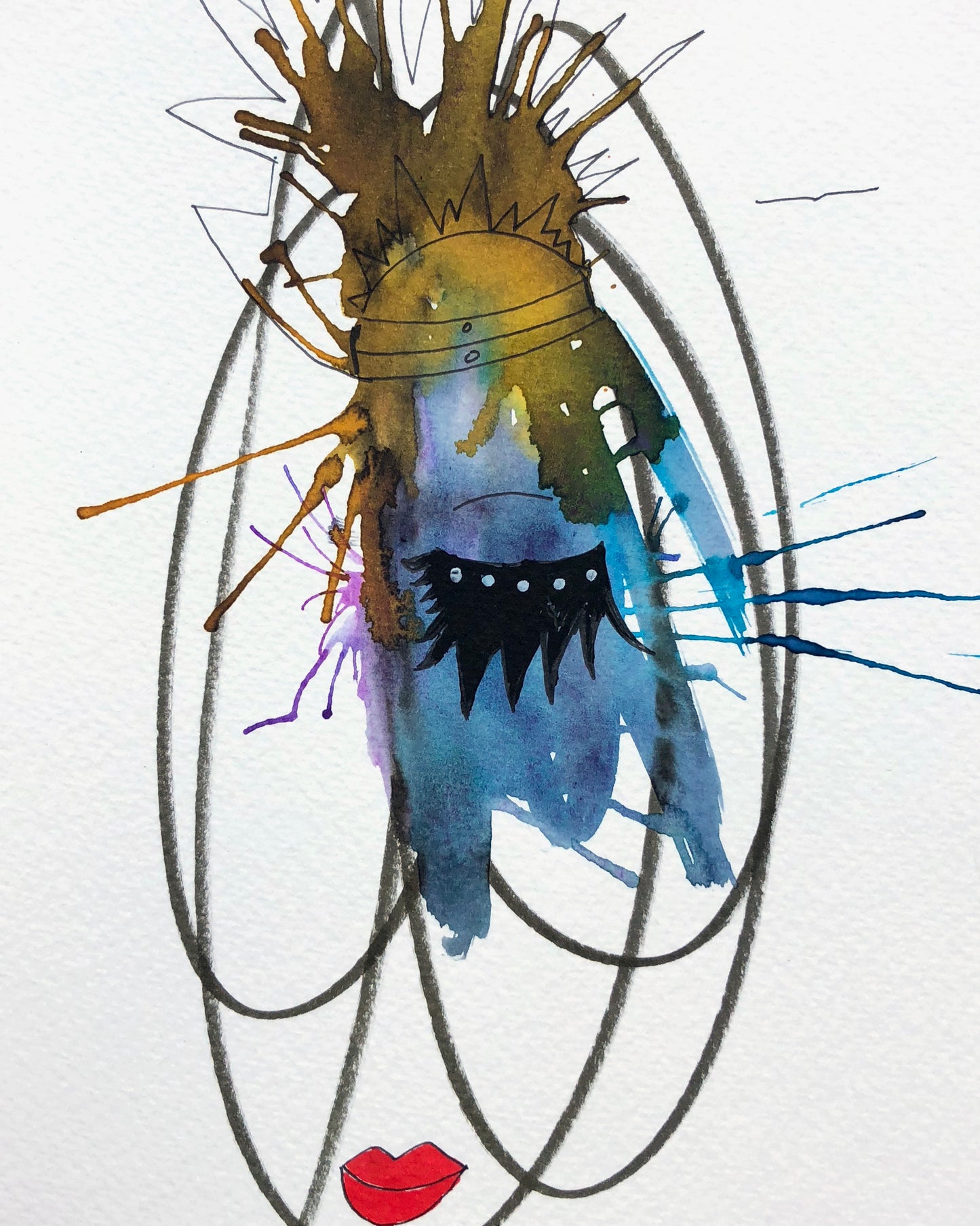 Popolishis #8 "Raya" Original in Mixed Media