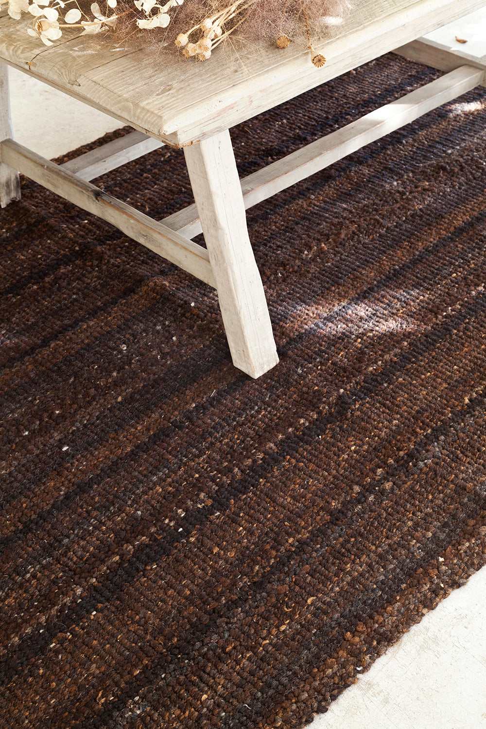 Chocolate Soga weave rug
