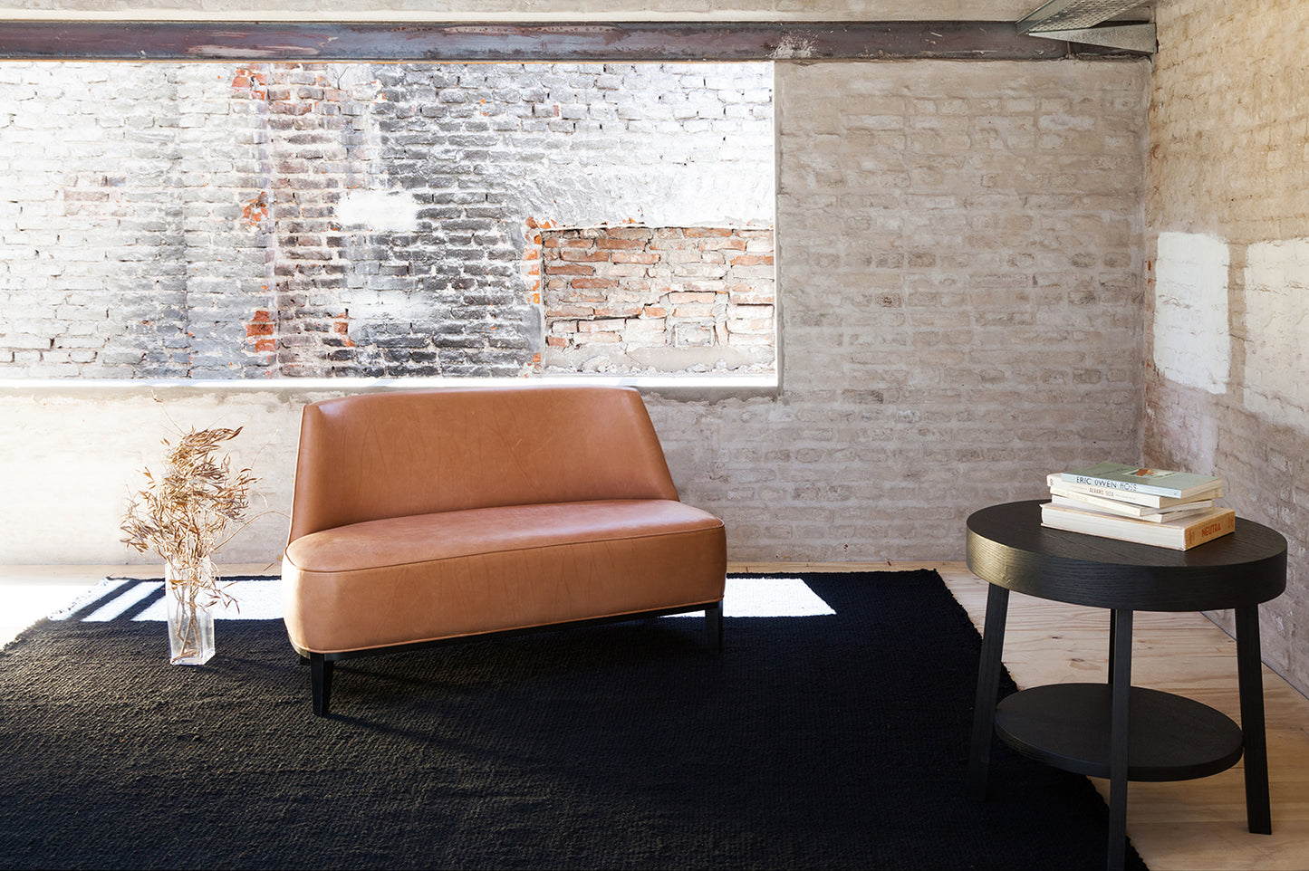 Black area rug