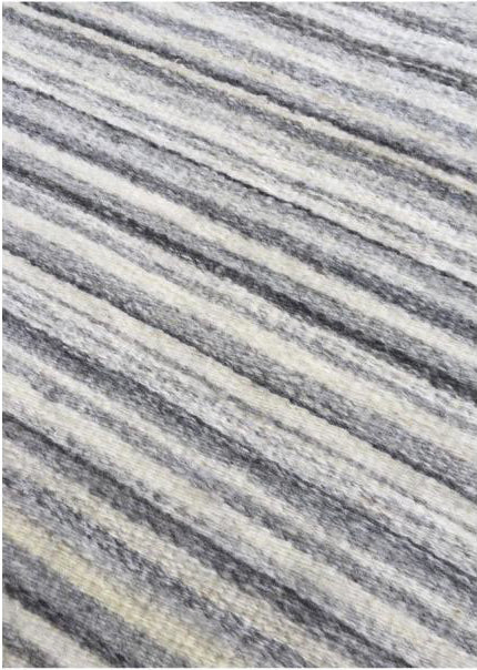 Handwoven undyed wool rug grey blend