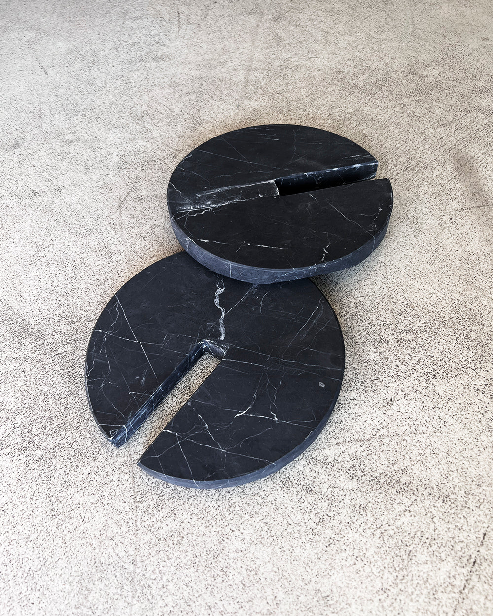 Artisanal Black Marble Ellipse Bookend