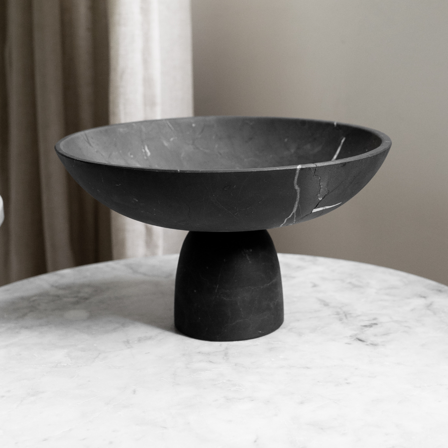 Artisan Marble Sculptural Bowl