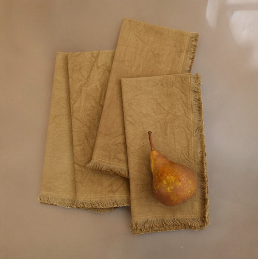 Camel Cotton Napkins (Set of 4) by CECILIADENADIE studio
