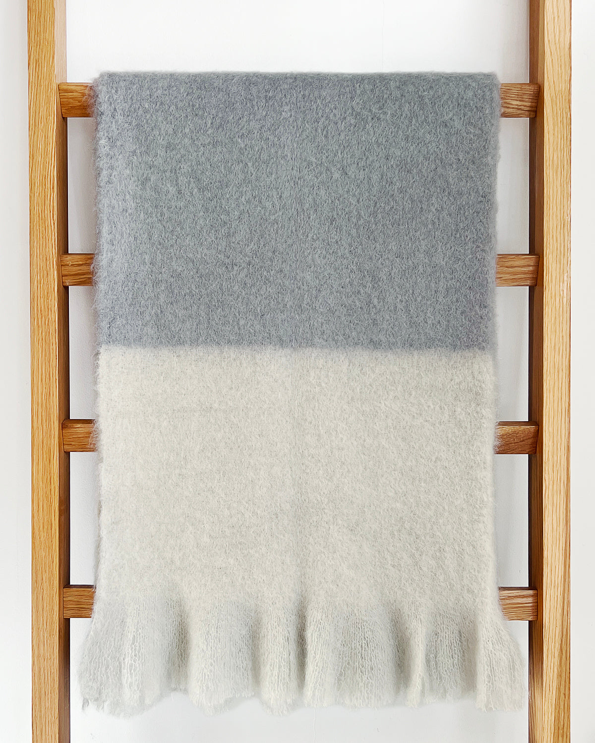 Winter Color Block Ezcaray Mohair Throw