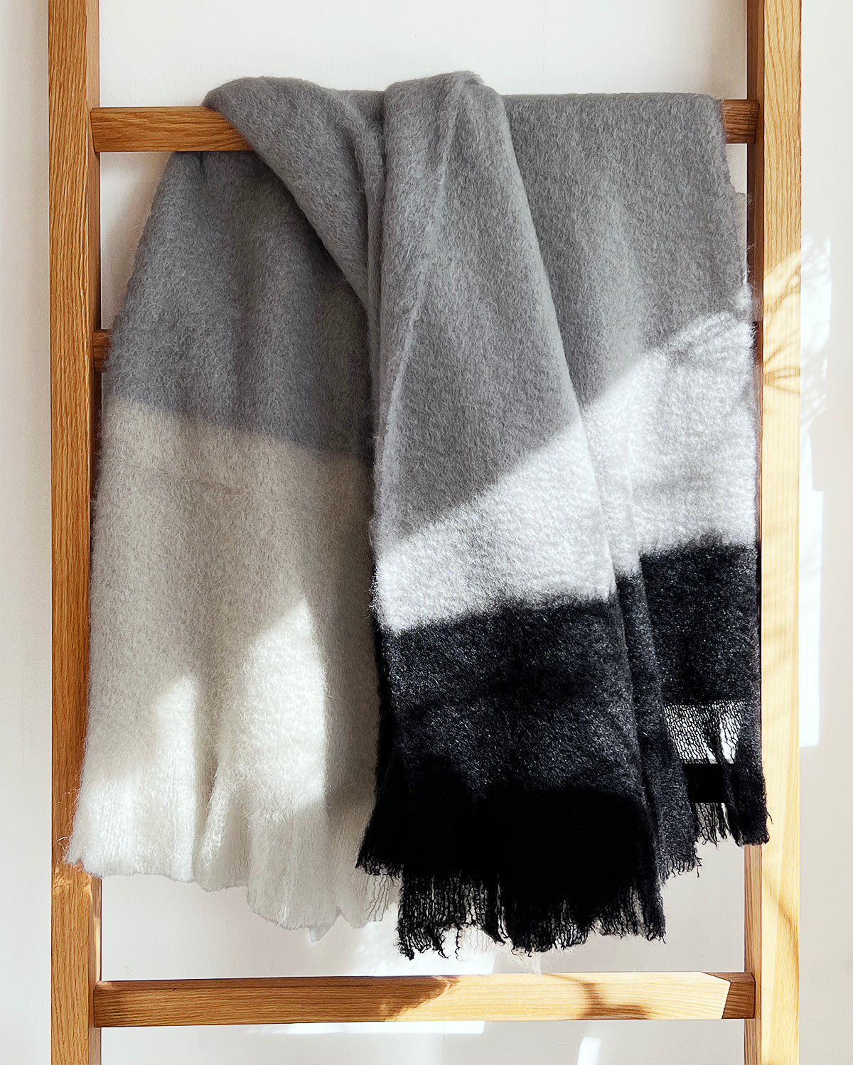 Winter Color Block Ezcaray Mohair Throw