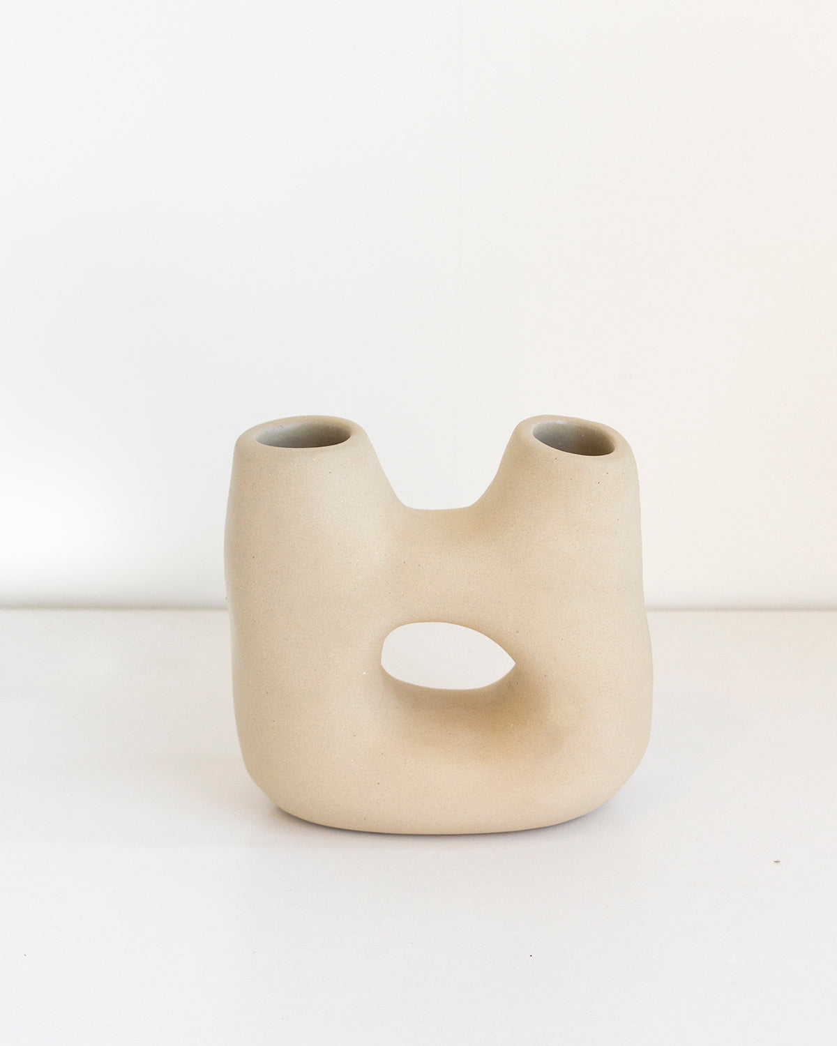 Dual Clay Vase - Natural