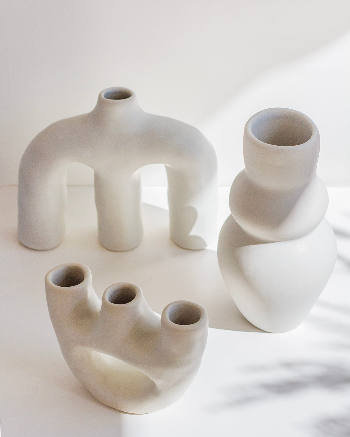 Anatomy Clay Vase - Bone White
