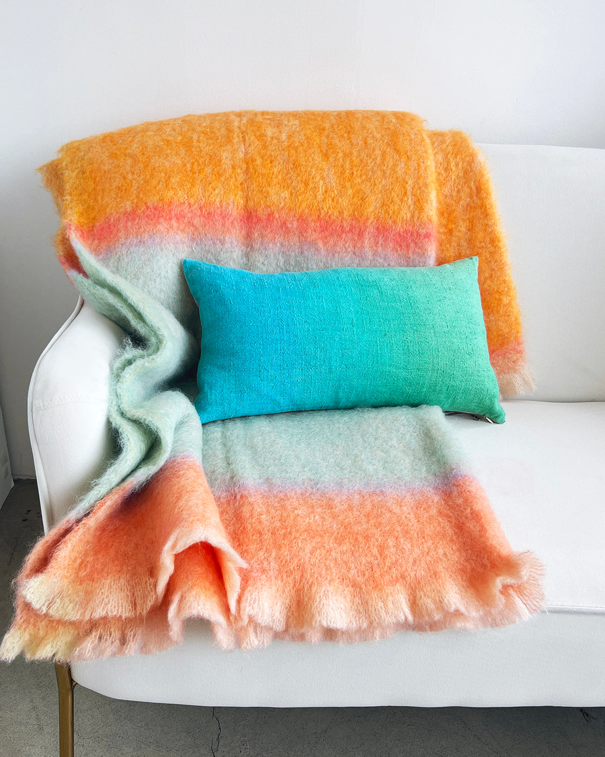 Rozco Sorbet Mohair Blanket Throw