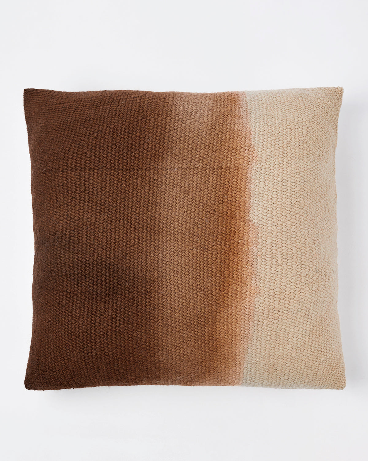 Matiz Brown Ombre Wool Throw Pillow