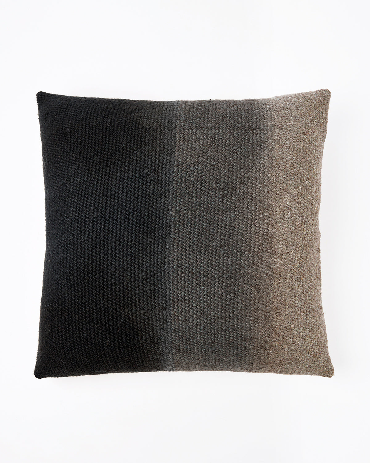 Matiz Gray Ombre Wool Throw Pillow
