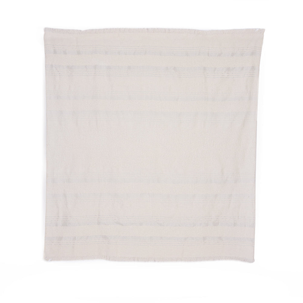 Allira Collection - Handloomed Alpaca - Silver & Ivory Moon Mist
