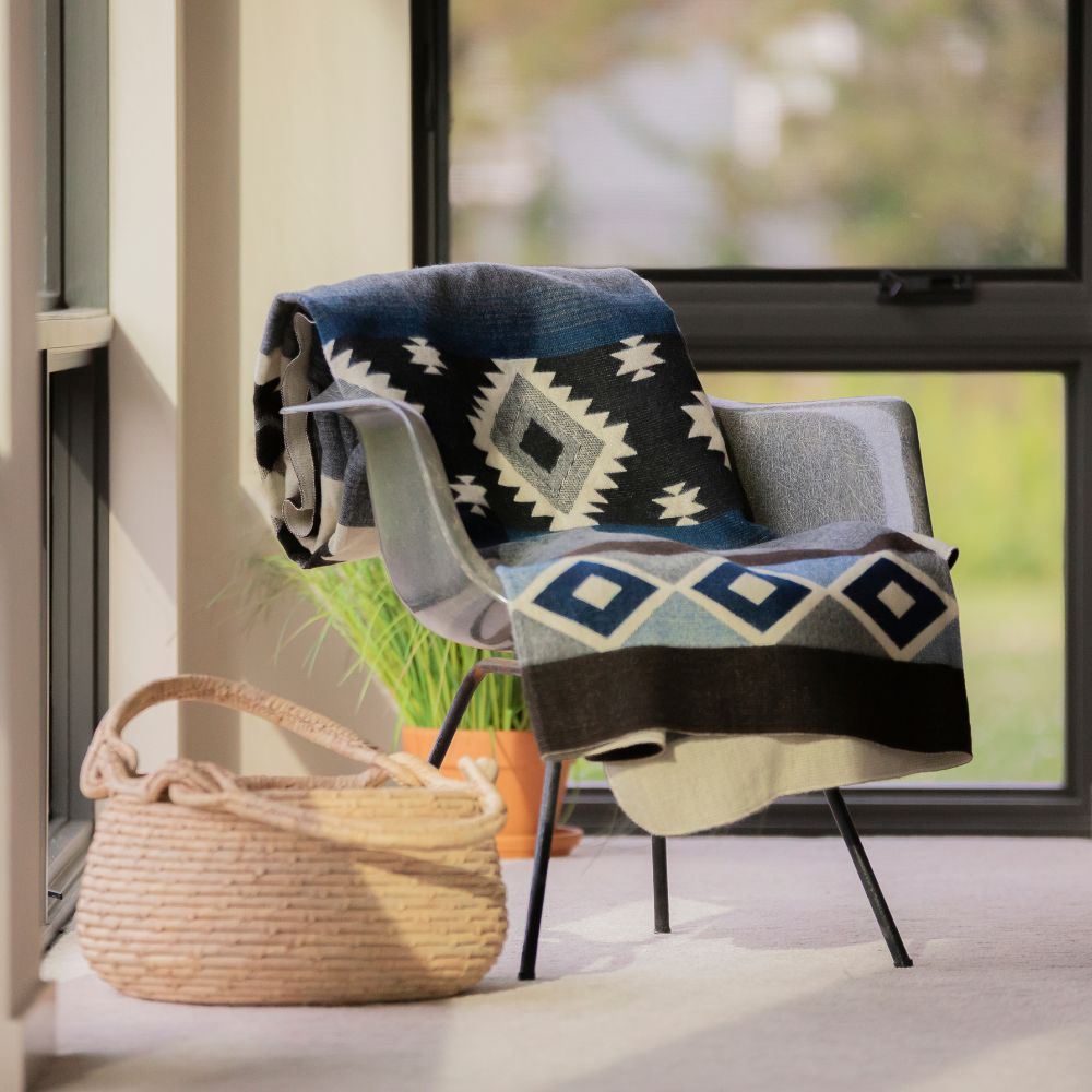 Yachana Collection  - Diamond Dark Blue Gray and Black