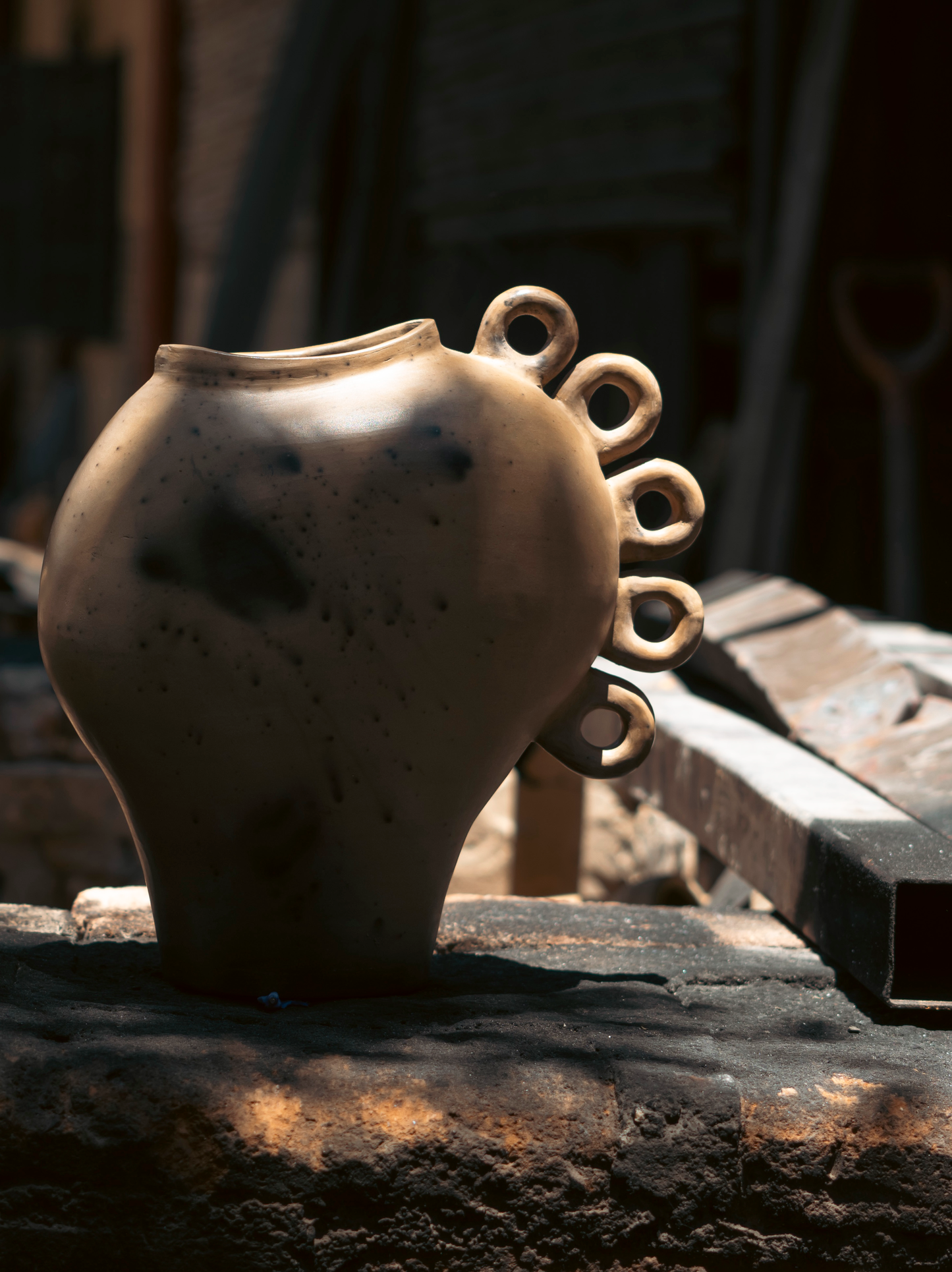 Tributo Handcrafted Clay Vase