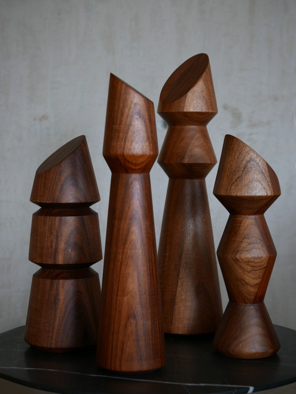 Wood Totems - set of 4 - SALE