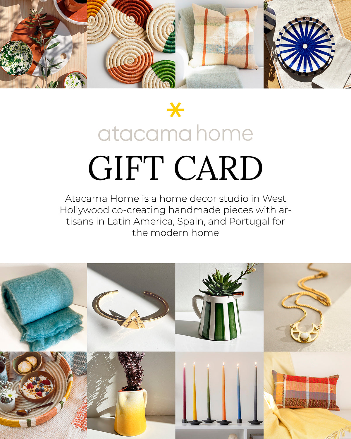 Atacama Home Gift Card