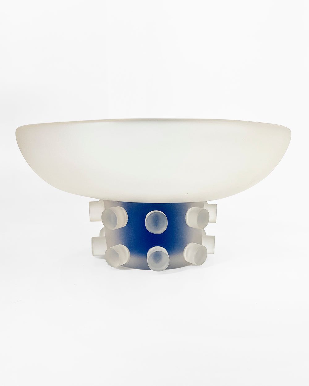 Xilitla Clear and Blue Resin Pedestal Bowl