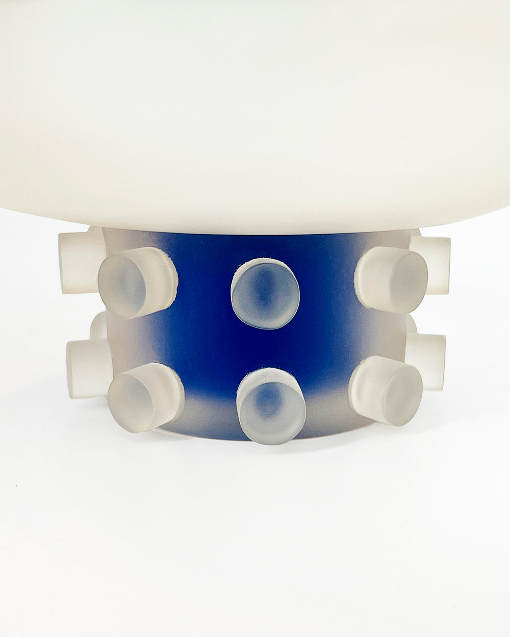 Xilitla Clear and Blue Resin Pedestal Bowl