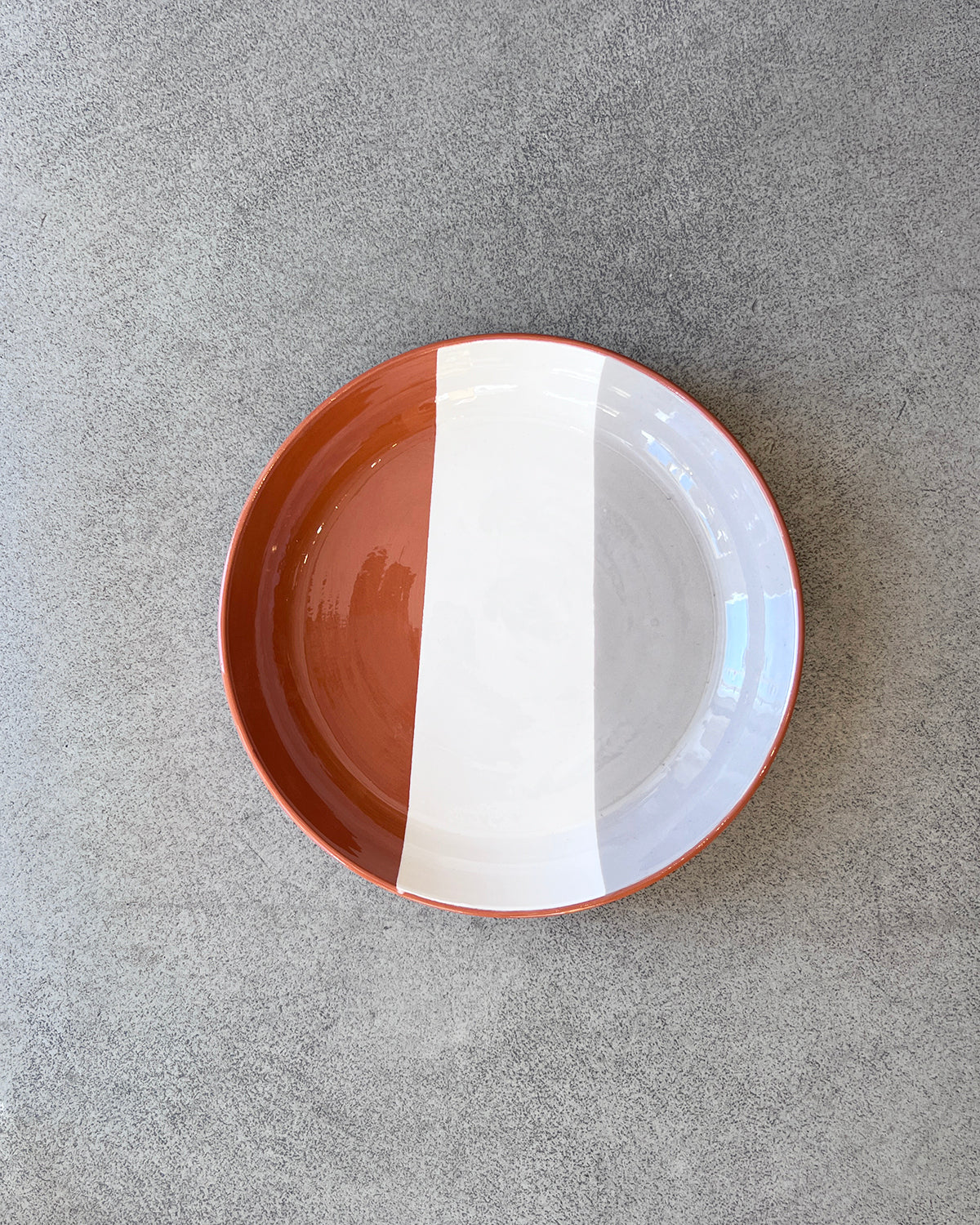 Casa Cubista Tri-Color Dipped Serving Bowl - Grey