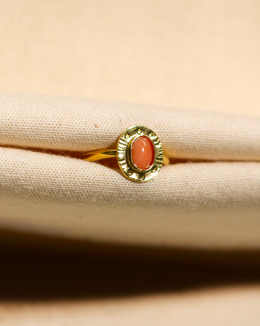 Vintage Inspired Coral Ring